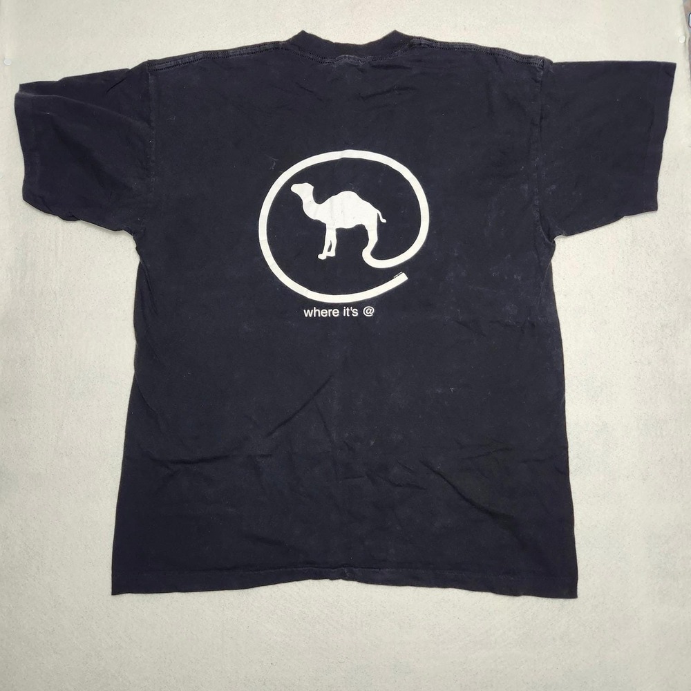 Vintage Camel Cigarettes Promo Black T-shirt Adult XL "Where It's At @ 90s